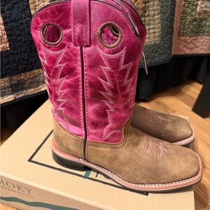 Smoky Mountain Women's Pink and Brown Western Boots